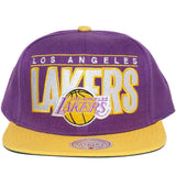 Los Angeles Lakers Purple/Gold Billboard Classics Snapback Hat - Mitchell & Ness - 