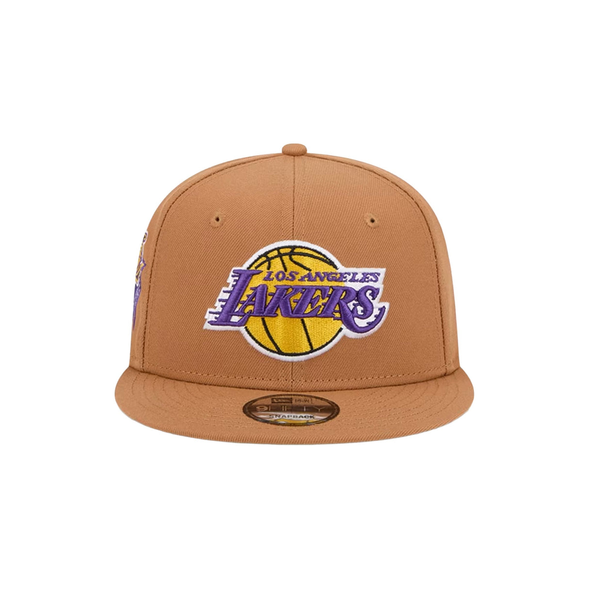 Los Angeles Lakers Side Patch Brown 9FIFTY Fitted Hat - New Era - 23220410101