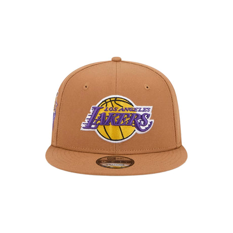 Los Angeles Lakers Side Patch Brown 9FIFTY Fitted Hat - New Era - 23220410101