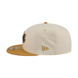 Los Angeles Lakers Two - Tone Cream Gold 59FIFTY Fitted Hat - New Era - 23440421601