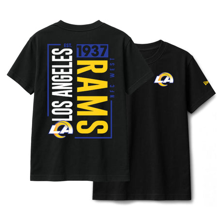 Los Angeles Rams Black New Era 2 - Hit Boxy T-Shirt - New Era - 