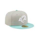 Los Angeles Rams Color Pack Mint & Gray 59FIFTY Fitted Hat - New Era - 31002325