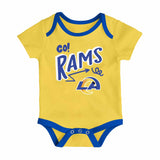Los Angeles Rams Infant All Day Play 3 - Piece Bodysuit Set - NFL - 24330112401