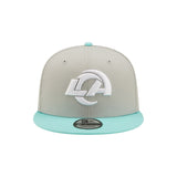 Los Angeles Rams Mint/Gray Two - Tone Color Pack 9FIFTY Snapback Hat - New Era - 