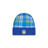 Los Angeles Rams Royal Plaid Statement Beanie Cuffed Knit Hat - New Era - 