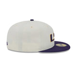 Louisiana State Tigers LSU Cream & Purple 59FIFTY Fitted Hat - New Era - 230110163201