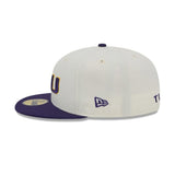 Louisiana State Tigers LSU Cream & Purple 59FIFTY Fitted Hat - New Era - 230110163201