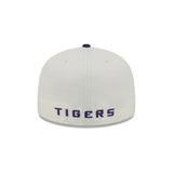 Louisiana State Tigers LSU Cream & Purple 59FIFTY Fitted Hat - New Era - 230110163201