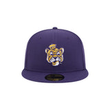 LSU Tigers Mascot College Vault Purple 59FIFTY Fitted Hat - New Era - 23480363201