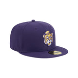 LSU Tigers Mascot College Vault Purple 59FIFTY Fitted Hat - New Era - 23480363201