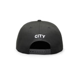 Manchester City Black & White Classic Badge Snap Back - Fan Ink - 