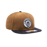 Manchester City Cognac Brown Snapback Hat - Fan Ink - 156207925
