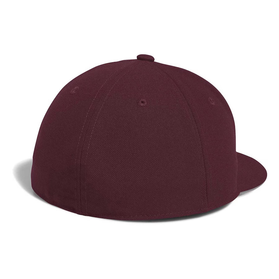 Texas A&M Aggies maroon adidas On-Field Flex Hat featuring a classic fitted design and smooth fabric.
