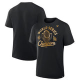 Los Angeles Dodgers 2025 World Series Champions Locker Room Parade Black T-Shirt