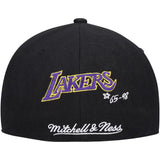 Los Angeles Lakers Black Hardwood Classics Timeline Fitted Hat