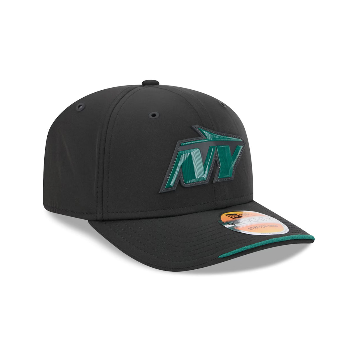 New York Jets 2026 NFL Sideline Collection Black 9SEVENTY Stretch-Snap Hat