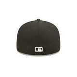 Texas Rangers Black & White Logo 59FIFTY Fitted Hat