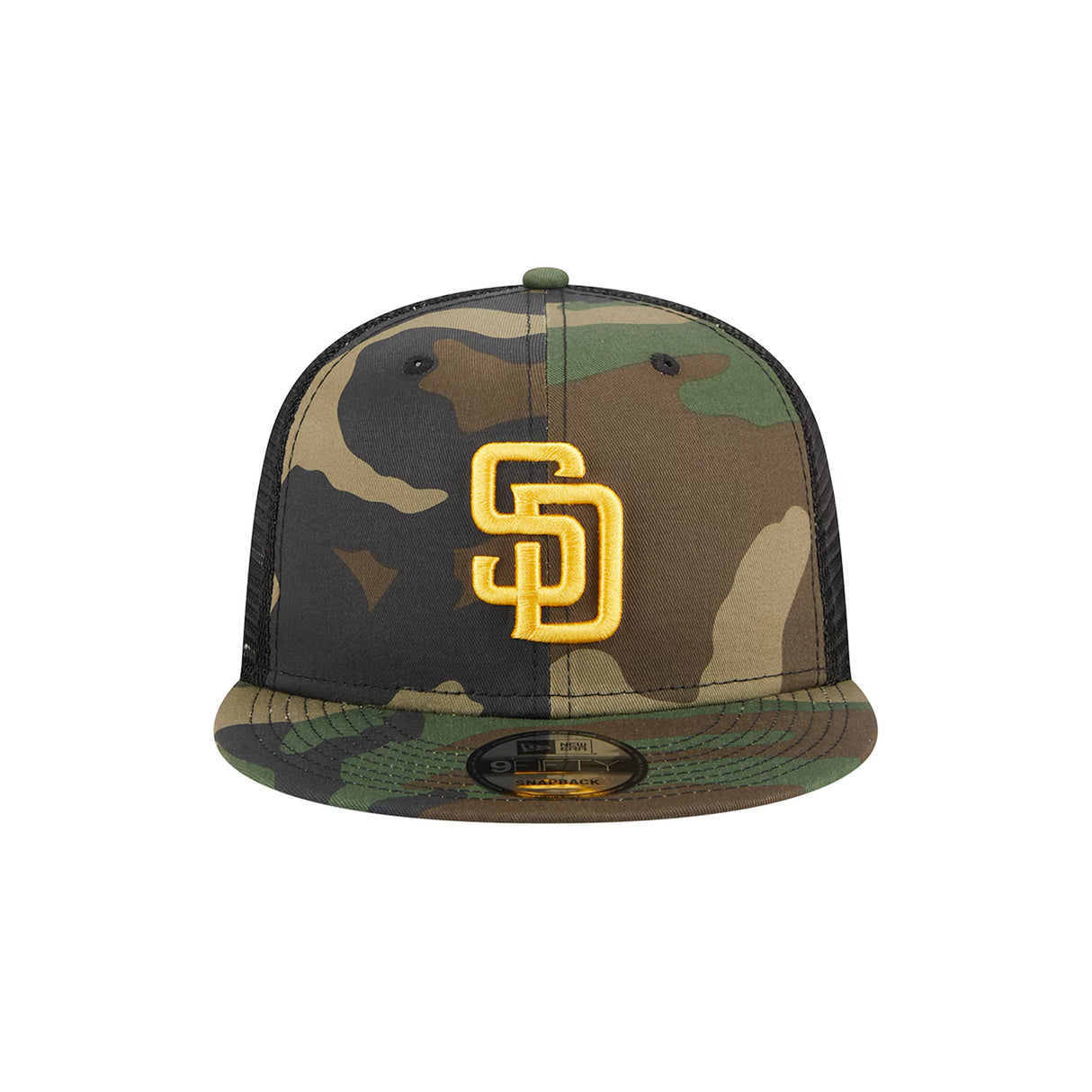 San Diego Padres Woodland Camo 9FIFTY Snapback Trucker Hat ( WHY DRAFT? )