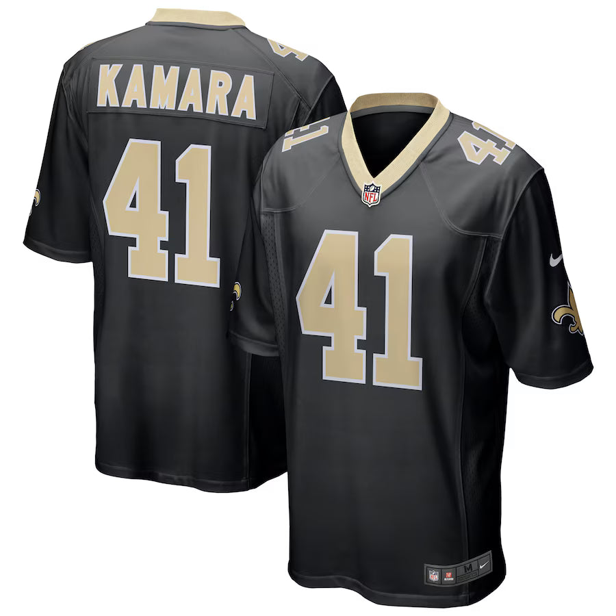 New Orleans Saints Alvin Kamara Black Nike Game Jersey