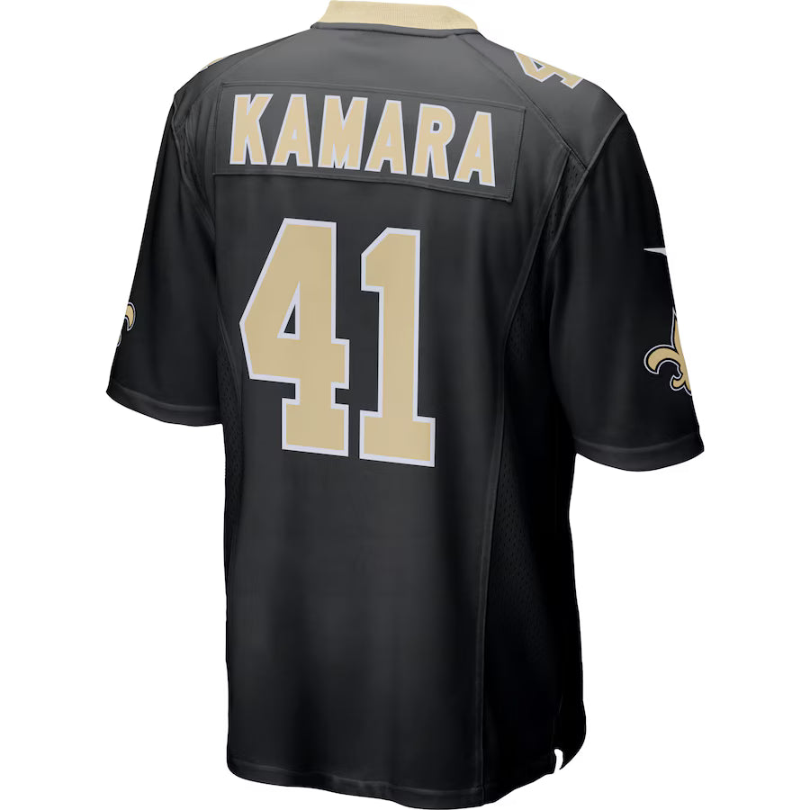 New Orleans Saints Alvin Kamara Black Nike Game Jersey