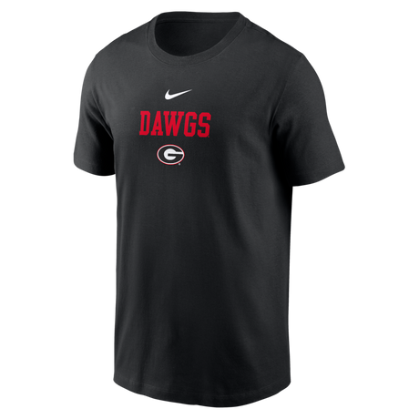 Georgia Bulldogs Black Nike 2-Hit Stacked T-Shirt