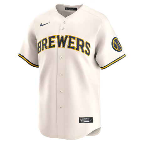 Milwaukee Brewers Nike Home Limited  Cream Jersey