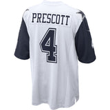 Dallas Cowboys Dak Prescott #4 Nike White Game Jersey