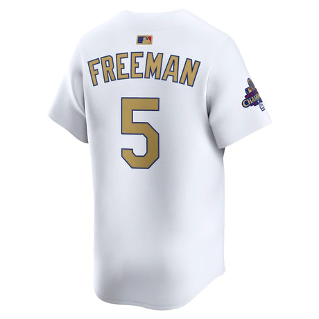 Los Angeles Dodgers Freddie Freeman White 2025 Gold Collection Limited Jersey