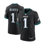 Philadelphia Eagles Jalen Hurts Black Alternate Game Player Jersey