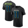 Black Seattle Seahawks T-shirt featuring Jaxon Smith-Njigba's name and number 11 on the back, with team logo on the front.