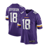 Minnesota Vikings Justin Jefferson Purple Game Jersey