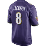 Baltimore Ravens Lamar Jackson Purple Nike Game Jersey