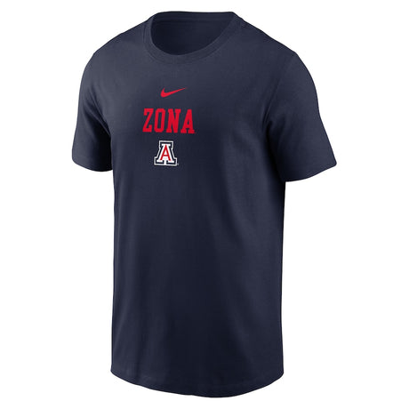 Arizona Wildcats Navy Nike 2-Hit Stacked T-Shirt