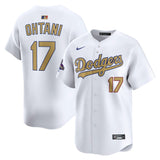 Los Angeles Dodgers YOUTH Shohei Ohtani White 2025 Gold Collection Limited Jersey