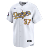 Los Angeles Dodgers Teoscar Hernandez Nike White 2025 Gold Collection Limited Jersey