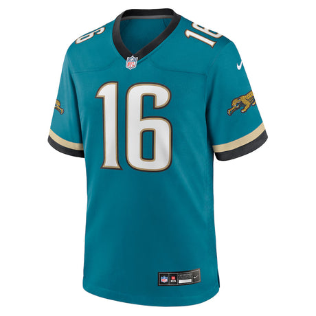 Jacksonville Jaguars Trevor Lawrence Teal Prowler Nike Throwback Player Game Jersey