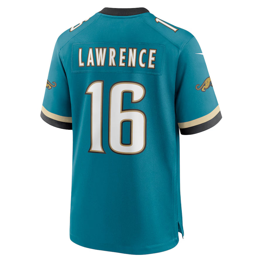 Jacksonville Jaguars Trevor Lawrence Teal Prowler Nike Throwback Player Game Jersey