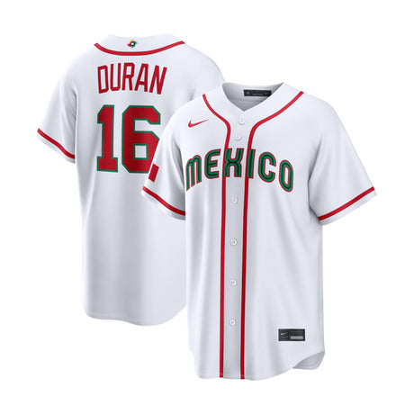Mexico 2026 World Baseball Classic Jarren Duran 16 White Home Stadium Jersey - Nike - 360402713109