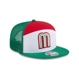 Mexico World Baseball Classic Tricolor 9FIFTY Snapback Trucker Hat - New Era - 360503713