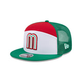 Mexico World Baseball Classic Tricolor 9FIFTY Snapback Trucker Hat - New Era - 360503713