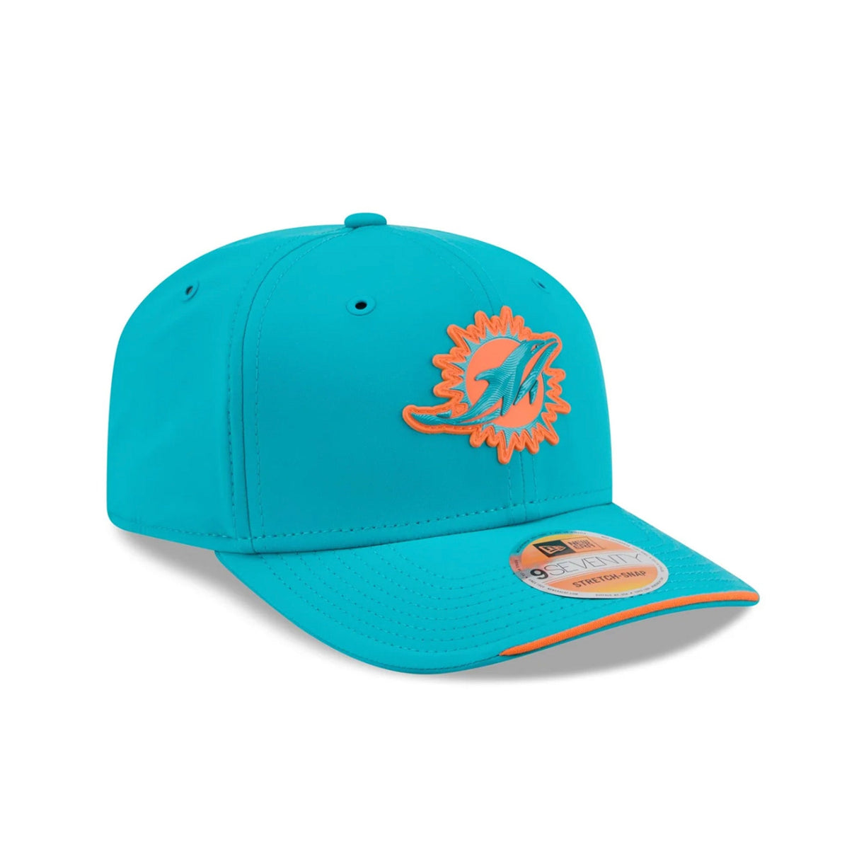 Miami Dolphins 2026 NFL Sideline Collection Aqua 9SEVENTY Stretch-Snap Hat - New Era - 23850511301