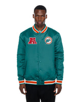 Miami Dolphins Aqua Satin Classics Jacket - New Era - 