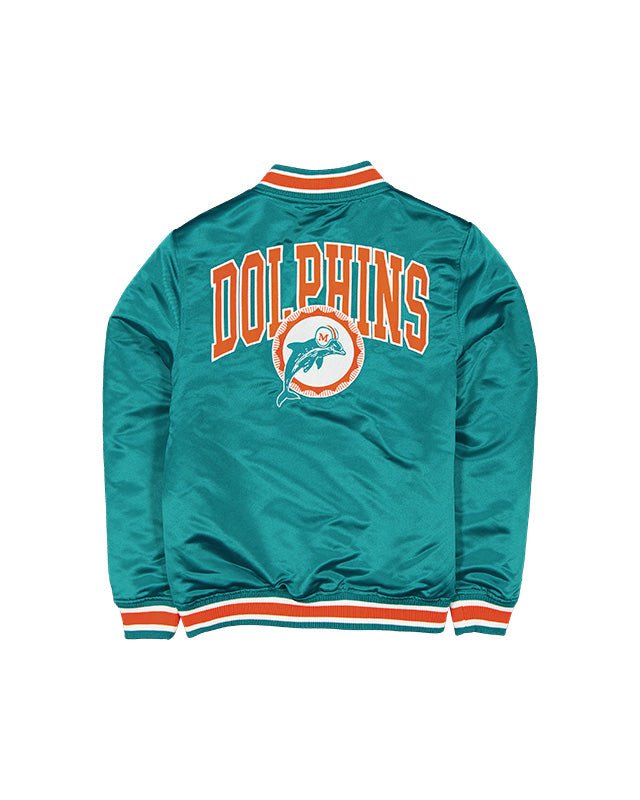 Miami Dolphins Aqua Satin Classics Jacket - New Era - 