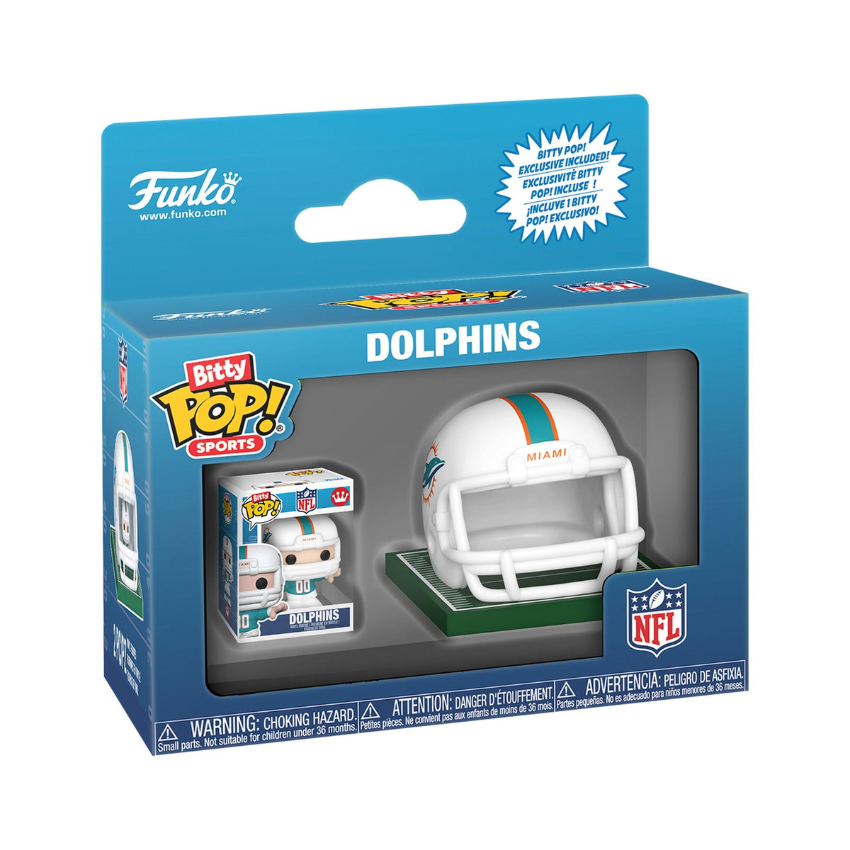 Miami Dolphins Bitty Pop! Helmet & Player - Funko - 1508041113