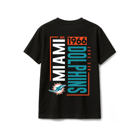 Miami Dolphins Black New Era 2 - Hit Boxy T-Shirt - New Era - 