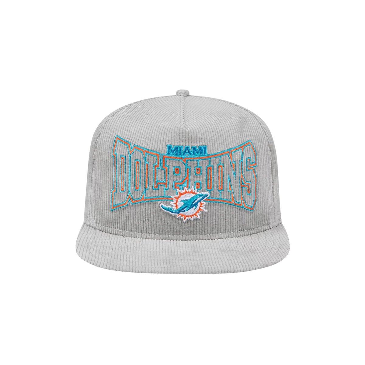 Miami Dolphins Corduroy Gray Golfer Snapback Hat - New Era - 231513113