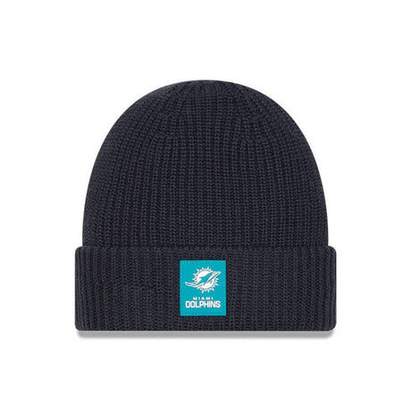 Miami Dolphins Navy Cuffed Knit Beanie - New Era - 