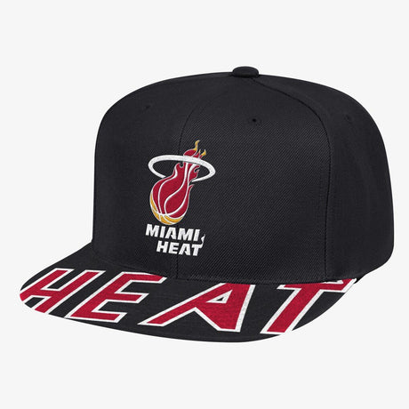 Miami Heat Black Hardwood Classics Swingman Pop Snapback Hat - Mitchell & Ness - 