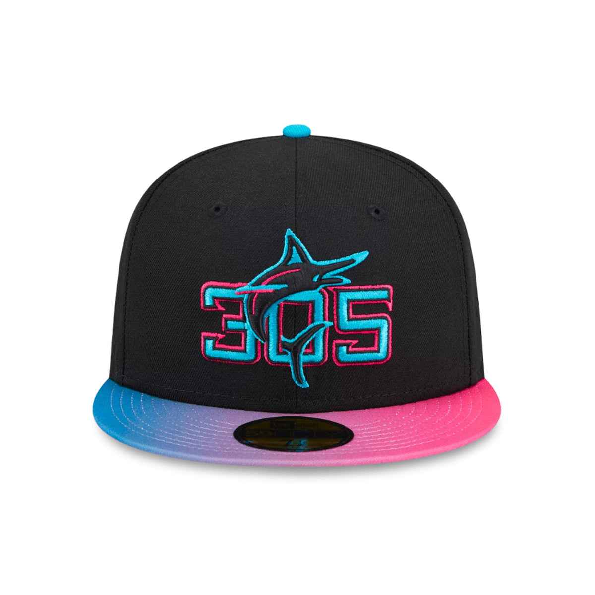 Miami Marlins 2025 City Connect Black 59FIFTY Fitted Hat - New Era - 23310841601