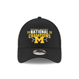 Michigan Wolverines 2026 NCAA Basketball National Champions Black 9FORTY Adjustable Hat - New Era - 37080263701